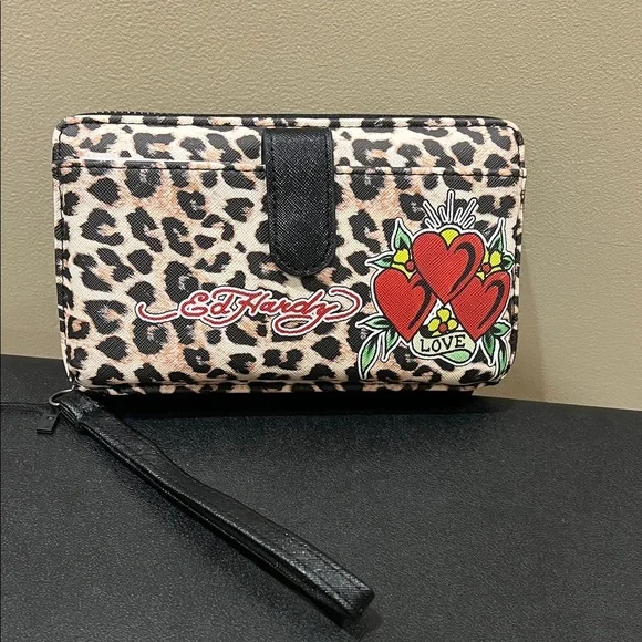 Ed Hardy | Leopard Print Wallet/Wristlet - Picture 11 of 11